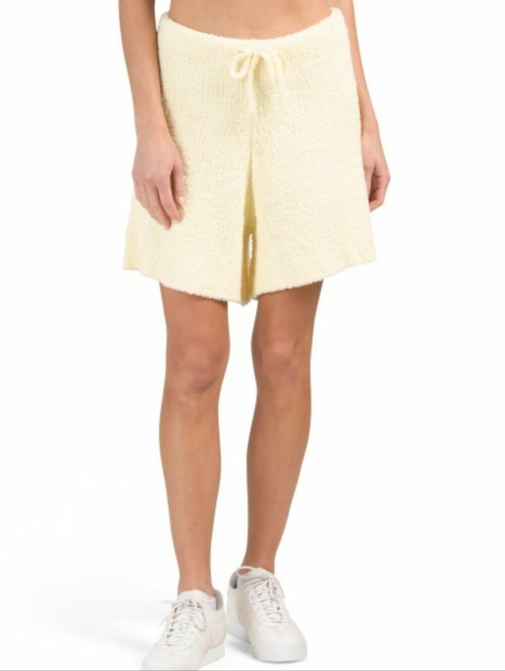 Weworewhat Knit Pull On Fuzzy Buttermilk Yellow Shorts Medium NWT